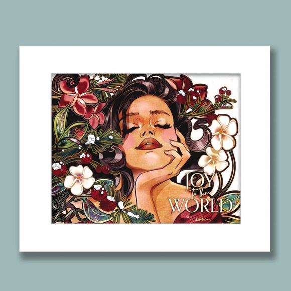 Kat Reeder “Joy to the World” | 11x14 Matted Archival Print | Christmas Exclusiv - Picture 1 of 2